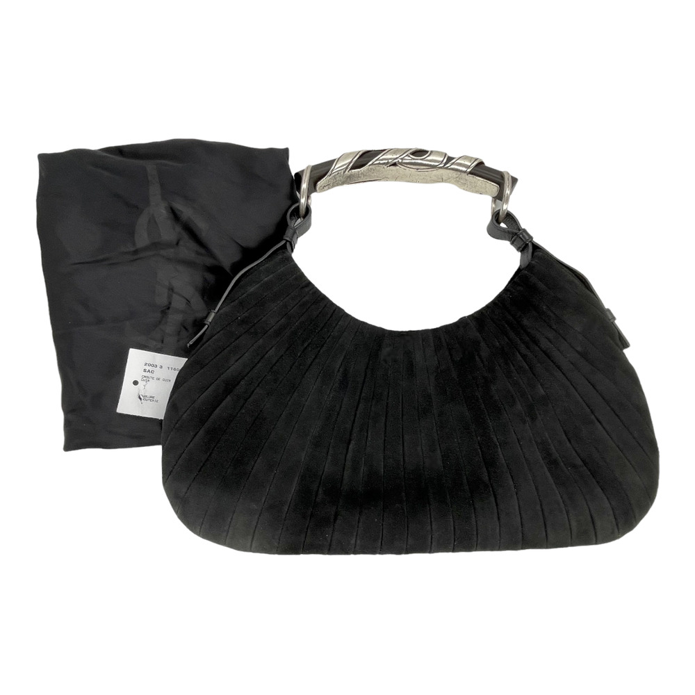 YSL Mombassa Black Suede Hobo Bag (Yves Saint Laurent) Authentic ~ NWOT